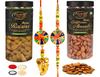 Bhaiya Bhabhi Rakhi n Lumba with Badam & Kishmish Jars for Raksha Bandhan | Bal Gopal Design for Blessing Brother & Sister in Law with TIkka for Bhai view 1