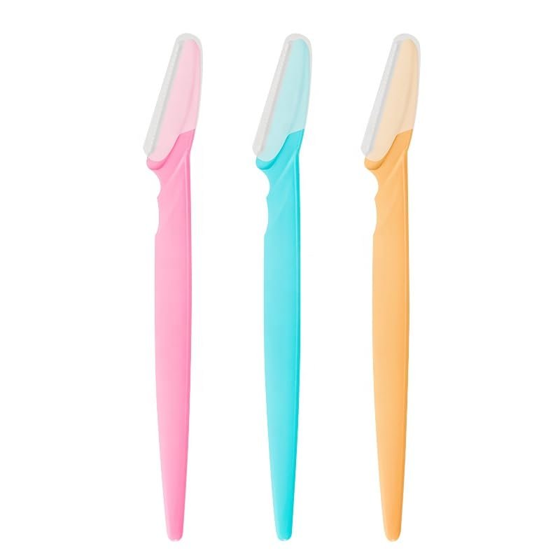 Facial Razor for Eyebrow Shaper Trimmer Face Eyebrow Shaver for Women and Men Eyebrow Razor 4 Piece Dermaplaning Tool for Face Hair Removal