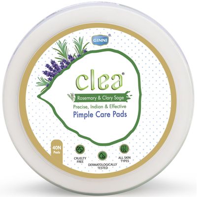 CLEA Rosemary and Clary Sage Pimple Care Pads| Enriched with Natural Actives | Suitable For All Skin Types | Dermatologically Tested | Non-Toxic | No Added Alcohol and Parabens | 40N Pads (Pack of 1)