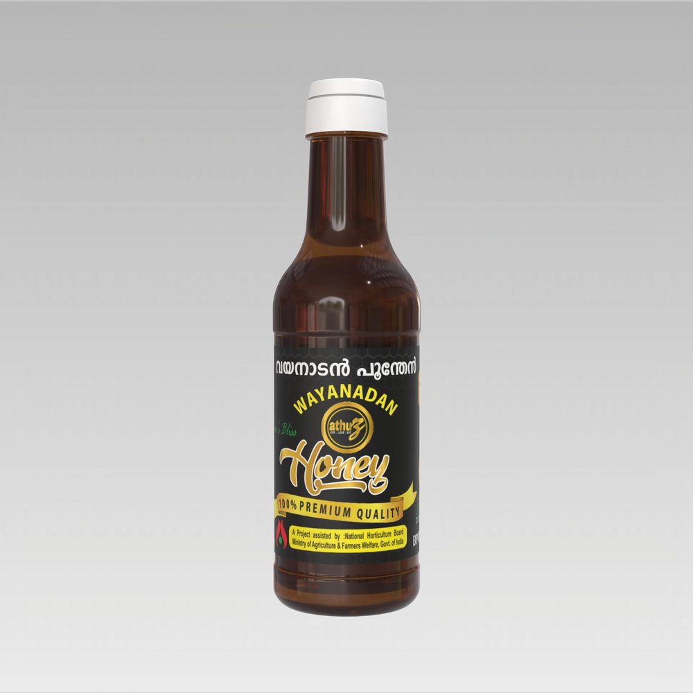 athuz | Wayanadan Forest Honey - Pure & Raw, No Added Sugar or Adulterants, 100% Unprocessed Forest Honey, Pack of 1 (500 gm)