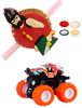 Bahubali Rakhi for Kids Smart Bro, Sturdy Monster Toy Car & Roli Chandan Chawal Mishri Pack for Brother Bhai Bhaiya view 1