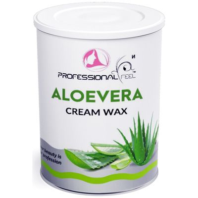 Professional Feel AloeveraCream Wax With Wax Strips, hydro soluble wax For Face, Upper Lips, Arms, Legs, Bikini Line, Underarms and Full Body (800 Grams)