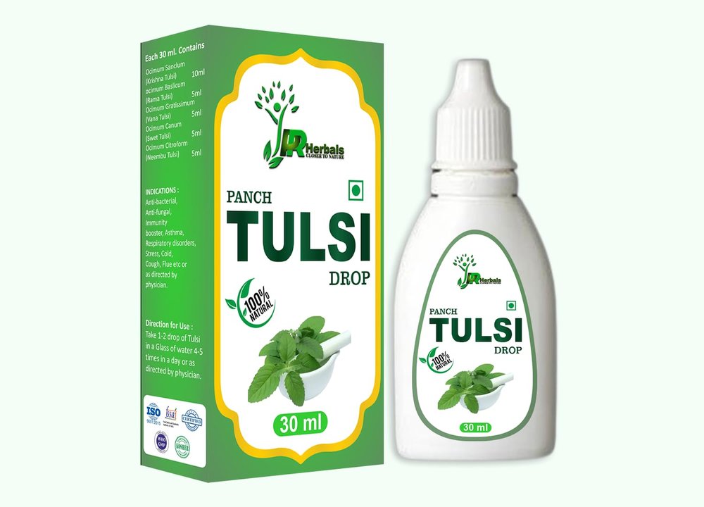PR Herbals Panch Tulsi Immunity Drops 30ml | 5 Rare Tulsi Blend | Natural Wellness