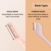 Carmesi Women's Face Hair Removal Combo | Pack of 2 Face Razors & 2 Eyebrow Razors | Instant & Painless Hair Removal | Eyebrows, Upper Lip, Peach Fuzz, Sideburn, Forehead view 3