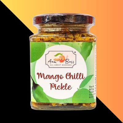 Aam Boss Chilli Mixed Pickle Homemade Mango Pickle Organic, Fresh, Spicy, Tangy, and Delicious | Pure Veg Achaar with No Artificial Additives (250 GR)