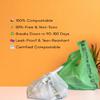 NufabGreen Corn Strach Compostable Biodegradable, Open Carry Bags For Grocery And Daily Needs (50 Count) (Carry Bag Green 13x16 For Shopes And Home- Green Colour For Home And Restraunt Use view 3