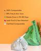 NufabGreen Compostable Biodegradable, Carry Bags For Grocery And Daily Needs (50 Count) (Carry Bag 16x20 For Shopes And Home- For Home And Restraunt Use view 3