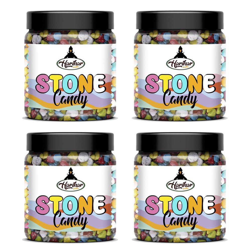 HARIHAR KRIDHA - Premium Stone Candy | Colorful Rock Shape Chocolate Candy | Super Quality Rock Candy | Gluten-Free Sweet Treat 400g Pack of 4