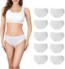 CareDone Unisex Disposable 100% White Underwear, Travel Panties for Men Women Unisex Use and Throw Hotel Spa,Camping, Fitness, Old Age(Pack of 10) Cotton (M) view 1