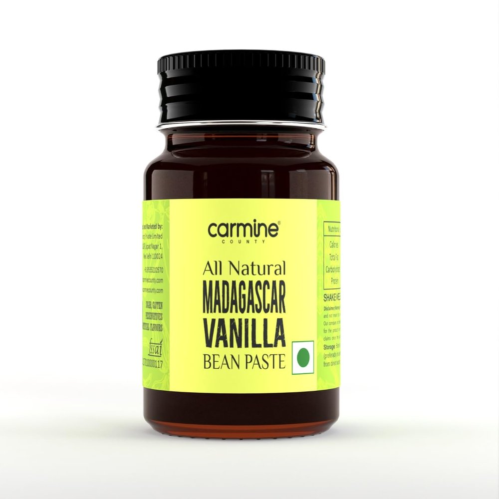 Carmine County All Natural Madagascar Vanilla Bean Paste (Glass Jar) (130 g)