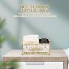 Cannagenix Tissue Box Cover, Tissue Box Holder for Home Decor European Stainless Steel Tissue Box Cover, Creative Square Tissue Holders, Facial Tissue Dispenser with Storage (3 Compartment) (Golden) view 3