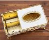 Cannagenix Toilet Paper Holder Box European Style Paper Box Plastic Multifunction Remote Control Retro Tissue Holder Napkin Pumping Box Tissue Box Holder (3 Compartment) (Golden) view 2