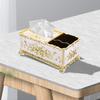 Cannagenix Toilet Paper Holder Box European Style Paper Box Plastic Multifunction Remote Control Retro Tissue Holder Napkin Pumping Box Tissue Box Holder (3 Compartment) (Golden) view 4