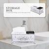 Cannagenix Toilet Paper Holder Box European Style Paper Box Plastic Multifunction Remote Control Retro Tissue Holder Napkin Pumping Box Tissue Box Holder (3 Compartment) (Silver) view 2