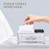 Cannagenix Tissue Box Cover Hand Tissue Box Holder European Stainless Steel Tissue Box Cover, Creative Square Tissue Holders, Facial Tissue Dispenser with Storage (3 Compartment) (Silver) view 2