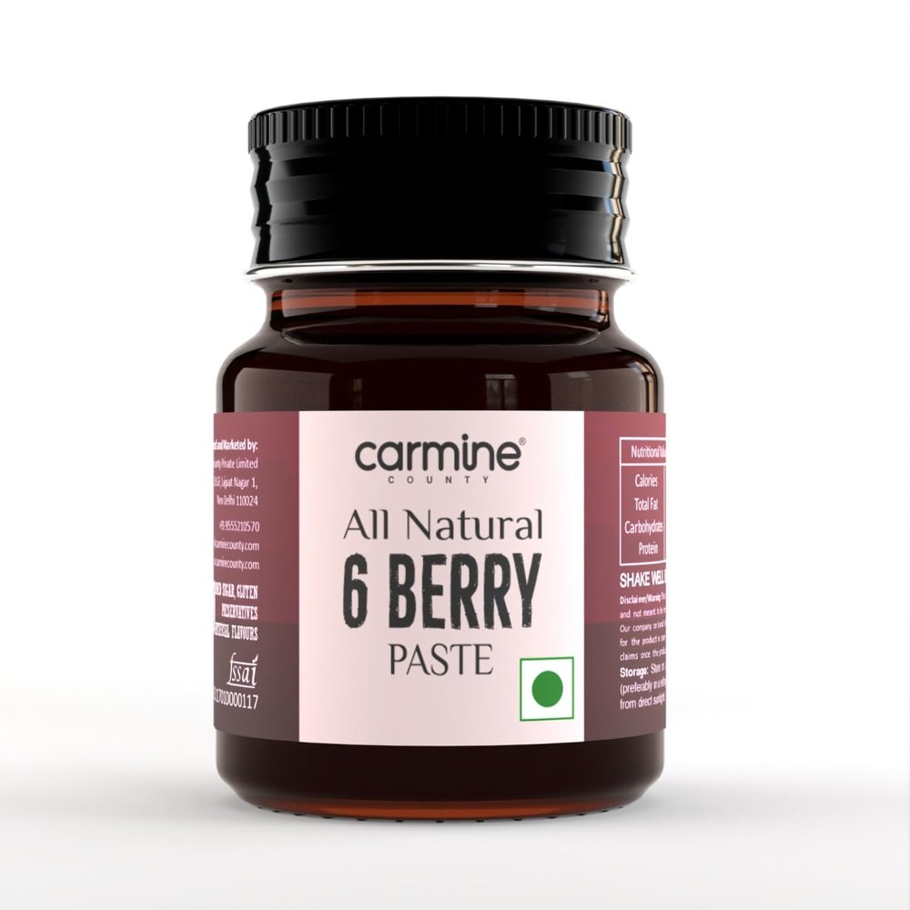 Carmine County All Natural 6 Berry Paste 50 g, Glass Jar