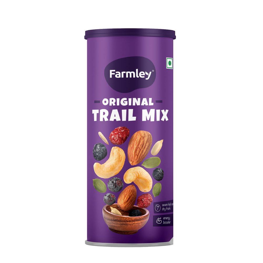 Farmley Trail Mix | 7 Superfood in 1 Mixes | Dry Fruits Contains Almonds, Cashews, Blueberries, Blackcurrant, Pumpkin & Sunflower Seeds (325g (Pack of 1))