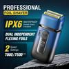 VGR V-362 SUPER TRIM Foil Shaver for Men | Titanium Dual Foils | 2 Speeds (7000/7500 RPM) | IPX-6 Waterproof | Rechargeable | LED Display | Travel Lock with 1 Year Warranty (Blue, Black) view 3