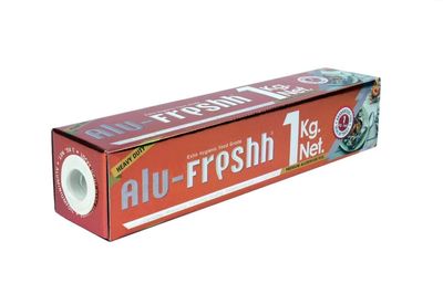 Alu-Freshh Aluminium Foil 1KG 18 Micron | Parchment & Wrapping Paper | Perfect for Packing, Wrapping & Cooking Food (1 Kg (Pack of -02)