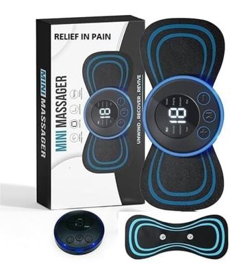 6. High-Efficiency Mini Body Massager for Pain Relief - Wireless Butterfly Massager with 8 Modes & 19 Strength Levels, Rechargeable Vibration Stick for Back Pain (Black)