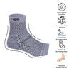 Ecosync Compression Socks Open Toe | Nano Socks Unisex Neuropathy Bamboo Cotton Compression Socks Women | Grey | Plantar Fasciitis | Arch Support | Foot & Ankle Swelling | Heel Pain | Injury Recovery view 2
