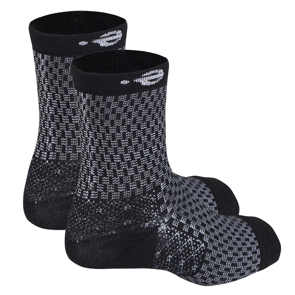 Ecosync Compression Open Toe Socks | Nano Sock Neuropathy Unisex | Bamboo Cotton Compression Socks Women Black | Plantar Fasciitis | Arch Support | Foot & Ankle Swelling | Heel Pain | Injury Recovery