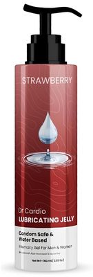 Dr Cardio Natural Lubricant Gel(Water-Based)Strawberry 100 Ml Privacy Lube With Aloe Vera|Almond Oil|Essential Moisturizers For Her,Him&Couples