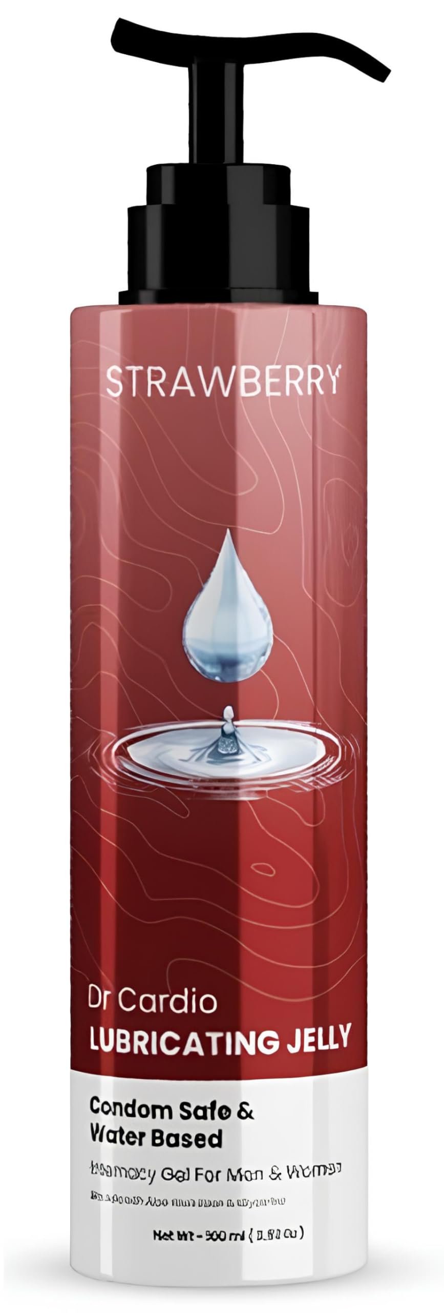 Dr Cardio Natural Lubricant Gel(Water-Based)Strawberry 100 Ml Privacy Lube With Aloe Vera|Almond Oil|Essential Moisturizers For Her,Him&Couples