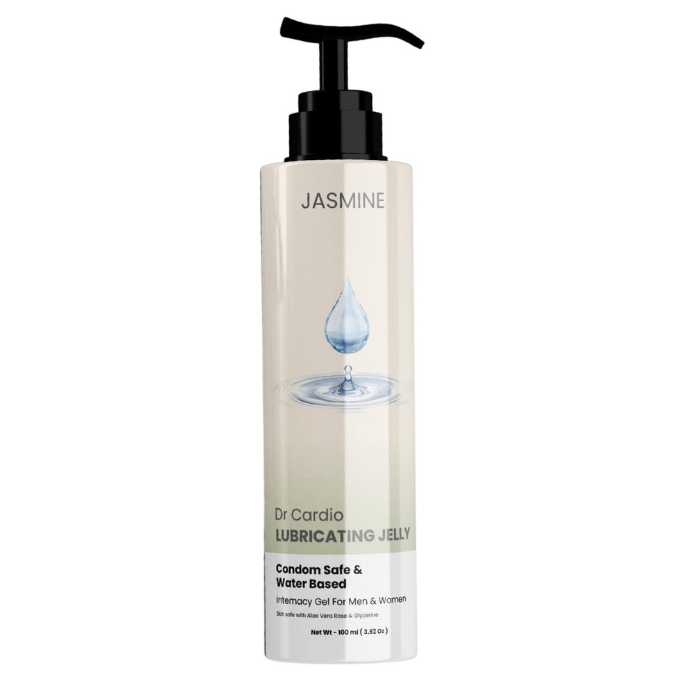 Dr Cardio Natural Lubricant Gel(Water-Based)Jasmine 100 Ml Privacy Lube With Aloe Vera|Almond Oil|Essential Moisturizers For Her,Him&Couples