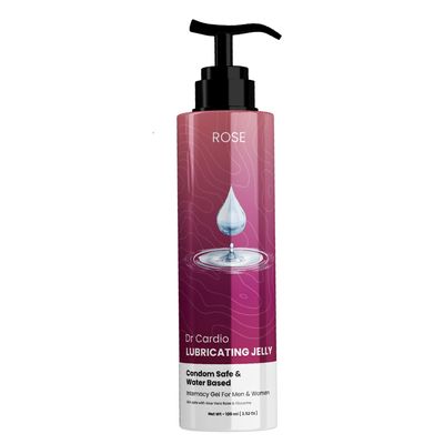 Dr Cardio Natural Lubricant Gel(Water-Based)Rose 100 Ml Privacy Lube With Aloe Vera|Almond Oil|Essential Moisturizers For Her,Him&Couples