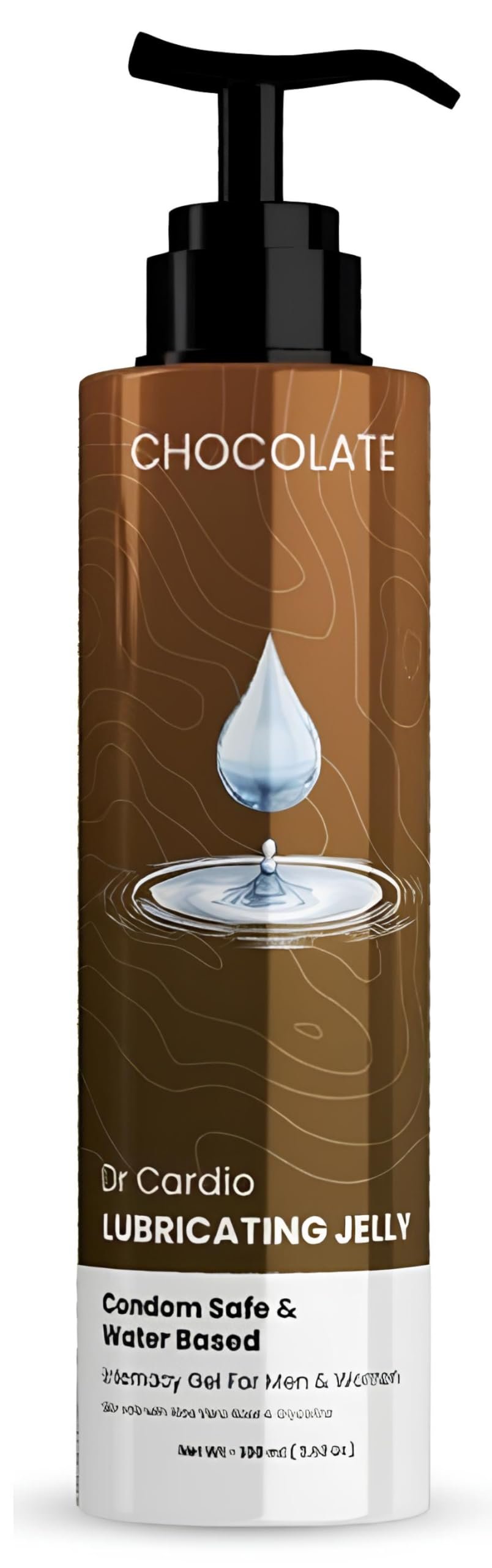 Dr Cardio Natural Lubricant Gel Chocolate 100 Ml Privacy Water-Based Lube With Aloe Vera|Almond Oil|Essential Moisturizers For Men Women&Couples