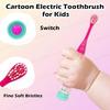 Aarnik Collections Sonic Powered Battery Operated Electric Toothbrush with Extra Toothbrush head for Girls, Boys and Children Electric Toothbrush for Kids (Pink) view 3