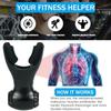 Breathing Trainer-Respiratory Trainer for Running Fitness Trainer Adjustable Resistance Breathing Trainer Improve Respiratory Muscle Endurance, (Black) view 2