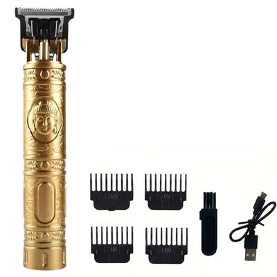 WOWCOW Battery Powered Hair Trimmer For Men Women Buddha Style Trimmer Professional Hair Clipper, Adjustable Blade Clipper, Hair Trimmer And Shaver, Retro Oil Head Close Cut Precise Hair Machine