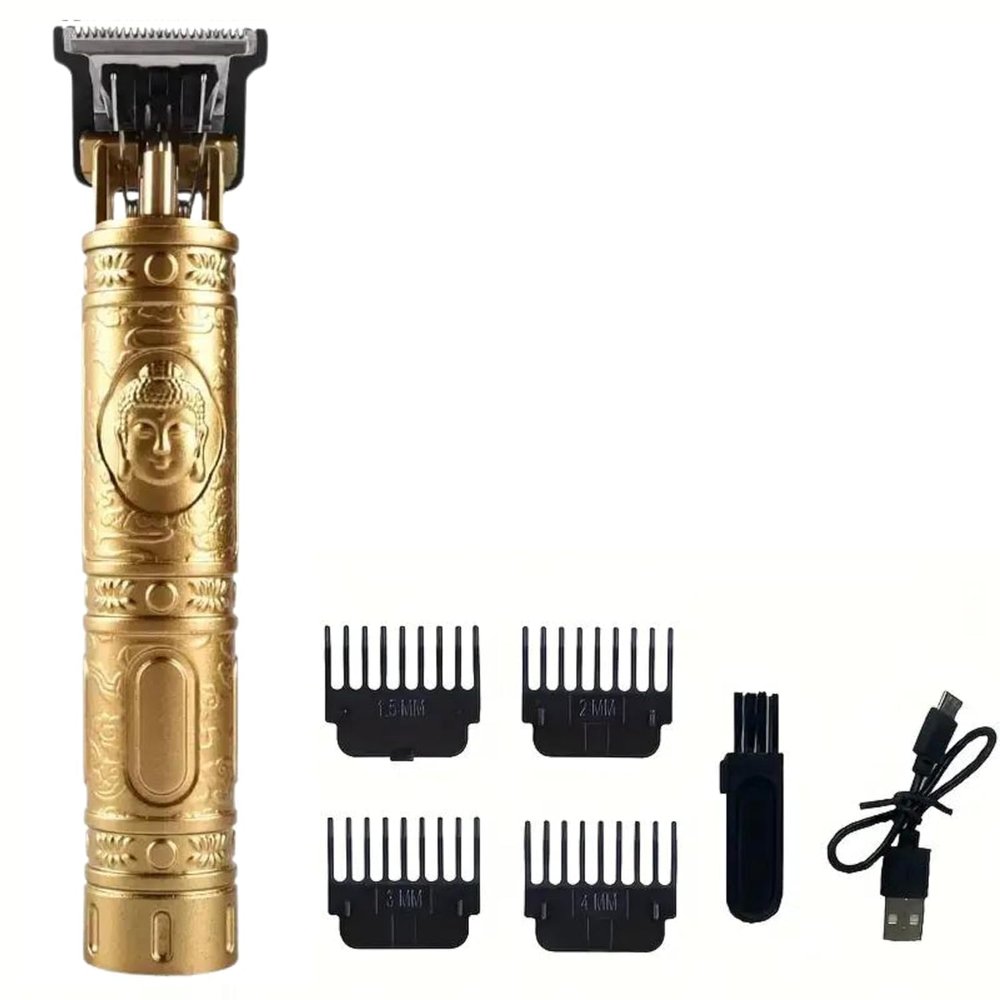 WOWCOW Battery Powered Hair Trimmer For Men Women Buddha Style Trimmer Professional Hair Clipper, Adjustable Blade Clipper, Hair Trimmer And Shaver, Retro Oil Head Close Cut Precise Hair Machine