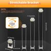 Jukkre New Durable Solar Work Lights, LED Work Light with Stand, 10000LM Daylight Portable Work Light Outdoor Flood Lights Adjustable Height Work Light for Outdoor Camping view 4