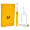 FunBlast Electric Toothbrush For Kids Automatic Electronic Children Toothbrush With 5 Brushing Modes&Rechargeable Battery,Ultrasonic Toothbrushes With 3 Replacement Brush Heads (Duck,22.5 Cm),Yellow view 1
