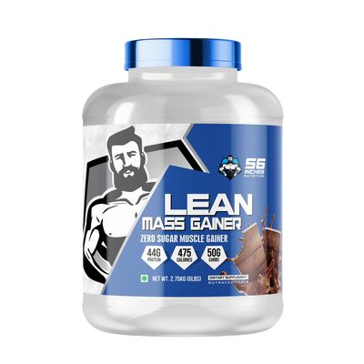 56 INCHES NUTRITON Lean Mass Gainer with Chocolate Flavour, Weight Gainer for Men and Women (2.75kg)