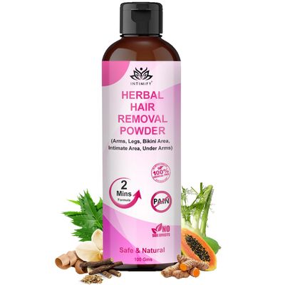 INTIMIFY Hair Removal Powder | For Underarms, Bikini Area & Intimate Area | 2 Min Full Body Hair Removal For Men & Women