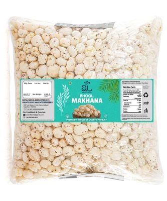 AL Anand Laxmi Premium Phool Makhana Handpicked Lotus Seeds/Fox Nuts Medium Size 250 gm | No added Preservatives & No artificial Flavours | Lotus Seeds for Eating | High Protein & Rich in Fiber