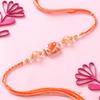 FlowerAura Raksha Bandhan Celebrations Marble Stone Rakhi With Pack Of 4 Dates Khaleeze Sweet - Rakhi for Brother, Bhai, Cousins & Raksha Bandhan Gift view 3