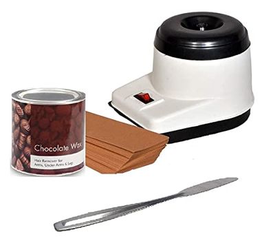 FLUZOV Wax Machine Combo kit Wax Heater Combo kit 70 pecs Wax Strips + Knife | Wax Heater for Women |White Chocolate Wax