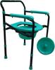 3 in 1 Heavy quality sea green Folding Commode chair with pot,Over Toilet,commode chair for indian toilet, Bedside Commode Chair,Shower Seat with Removable Bucket,Disabled Patients & Pregnant Woman view 2