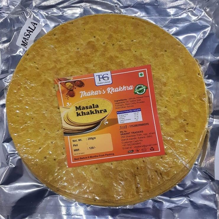 Masala Khakhra Packets of 4 (800 Gm) - Healthy Gujarati Snacks