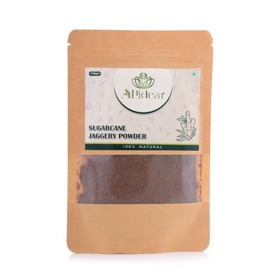 Apidear Natural Sugarcane Jaggery Powder 250g (Pack of 2) | Organic Gur Powder | Chemical-Free, Unrefined, No Added Sugar | Healthy Natural Sweetener & Immunity Booster