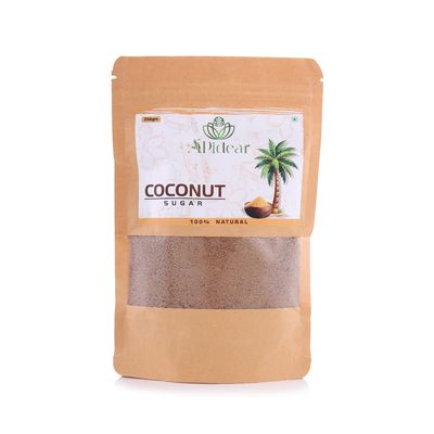 Apidear Coconut Sugar 250gm | Pure & Sure Organic Coconut Sugar | 100% Natural Healthy Replacement for Sugar | Unprocessed Sweetener | Gluten Free, Non-GMO | Chemical Free | Perfect for Baking and Cooking | Contains 15 Essential Vitamins and Minerals