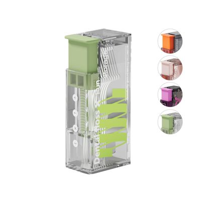 metgoods Dental floss picks with 2025 design case, Floss Pick Dispenser refillable, Automatic Floss picks Organizer with Floss Sticks 10 Count (Green)