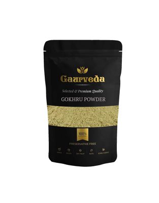 Gaurveda Gokhru Chota Powder - Tribulus Terrestris Seeds Powder - Small Caltrops Pdr. - Pure & Natural (250)