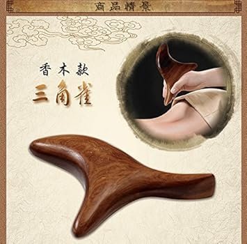 Trendy Wood Handicraft wood trigonometric massage cone wooden massage stick gua sha board acupuncture stick Bird shape acupuncture meridians (1 Pcs)