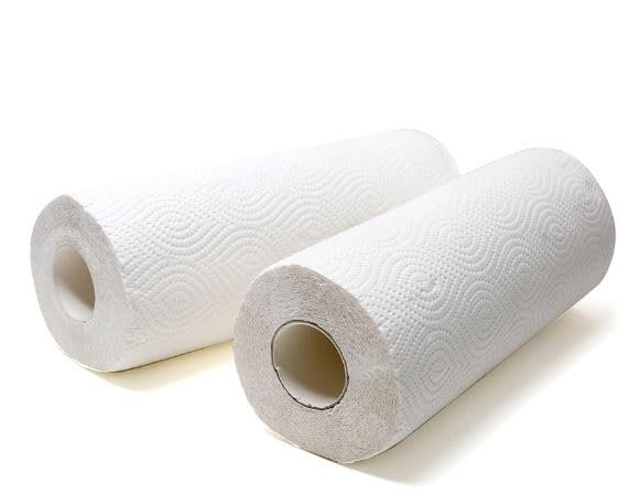 FRILL Non Woven Reusable And Washable Kitchen Printed Tissue Roll Non-stick Oil Absorbing Paper Roll Kitchen Special Paper Towel Wipe Paper Dish Cloth Cleaning Cloth 80 sheets - Pack of 2